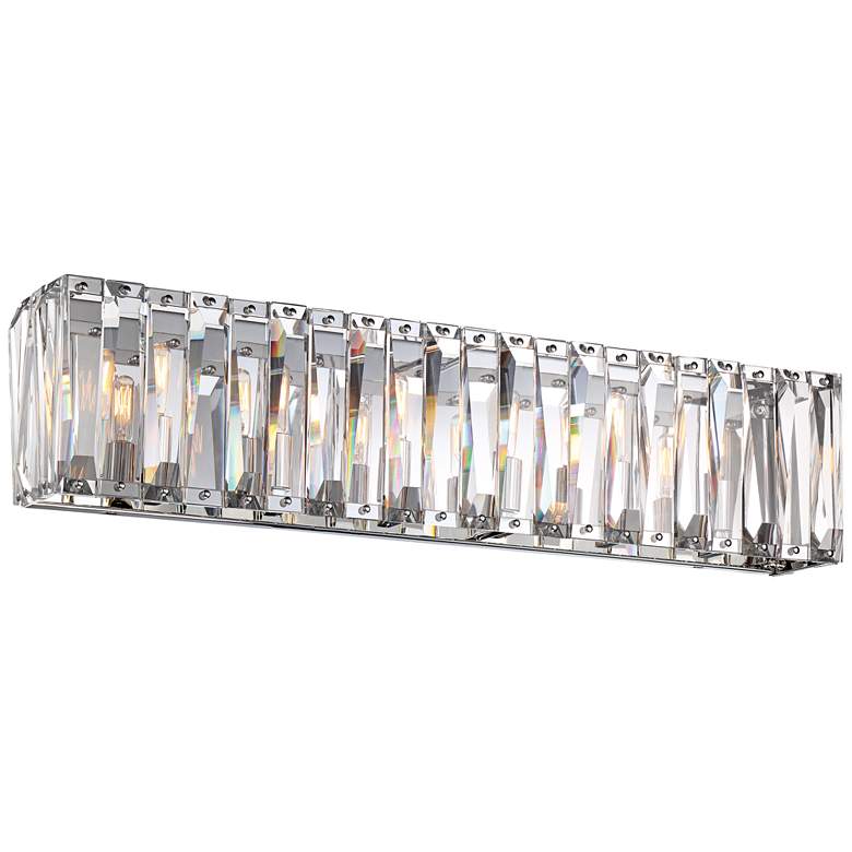Image 1 Metropolitan Coronette 6-Light 33 1/4"W Chrome Bath Light