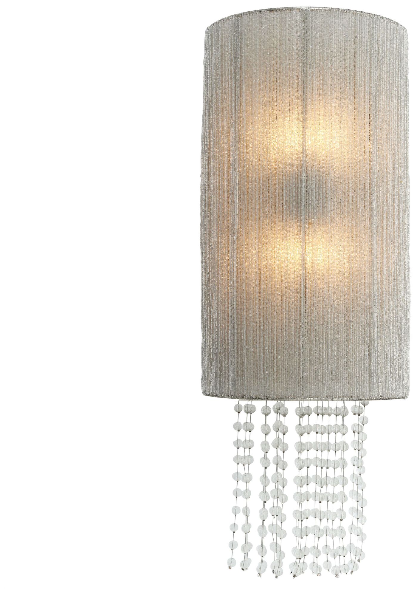 Metropolitan Crystal Reign 2-Light 10-in Nickel Wall Sconce with Crystal