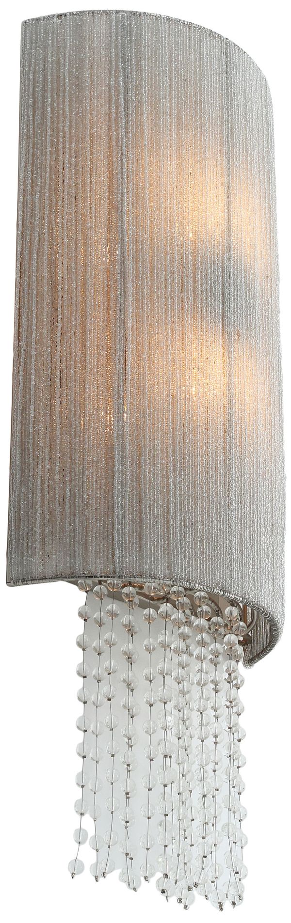 Image 4 Metropolitan Crystal Reign 2-Light 10-in Nickel Wall Sconce with Crystal more views