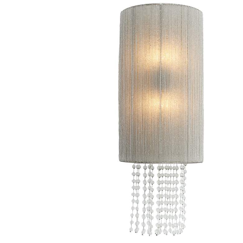 Image 2 Metropolitan Crystal Reign 2-Light 10-in Polished Nickel Wall Sconce more views
