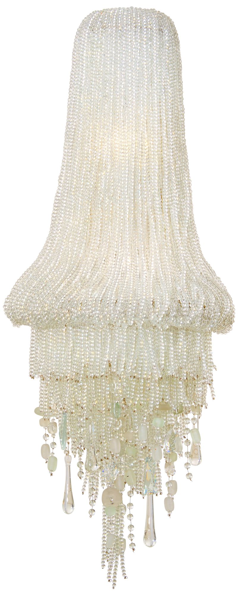 Metropolitan Crystal Reign 2-Light 13.38-in Nickel Wall Sconce with Crystal