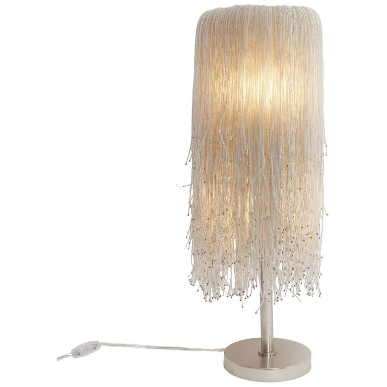 Image 1 Metropolitan Crystal Reign 2-Light 9.5-in Polished Nickel Table Lamp