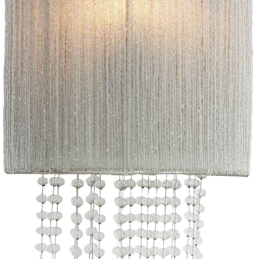 Image 2 Metropolitan Crystal Reign 2-Light 9.75-in Nickel Wall Sconce with Crystal more views
