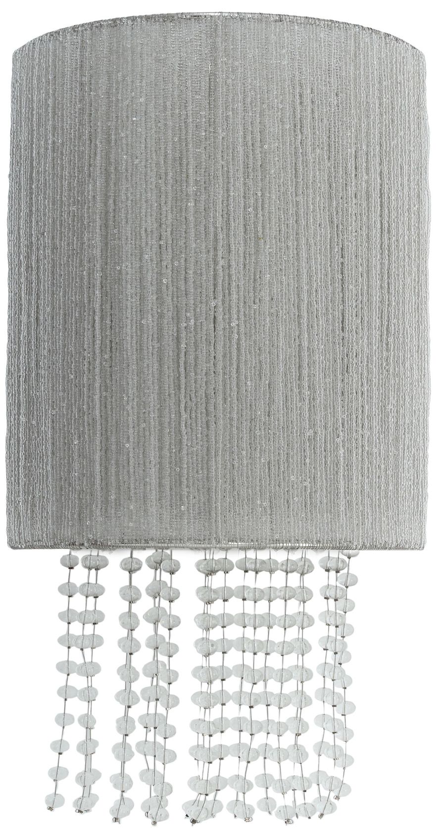Image 3 Metropolitan Crystal Reign 2-Light 9.75-in Nickel Wall Sconce with Crystal more views