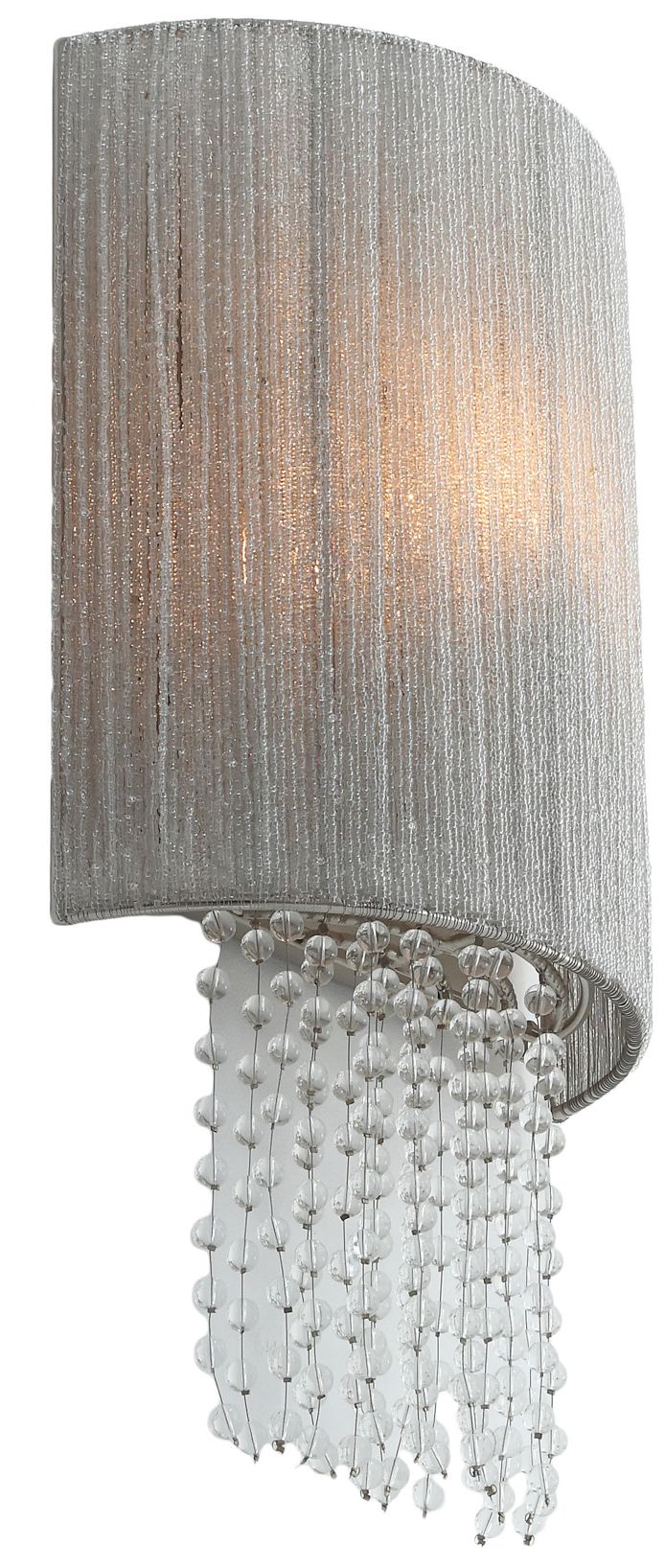 Image 4 Metropolitan Crystal Reign 2-Light 9.75-in Nickel Wall Sconce with Crystal more views