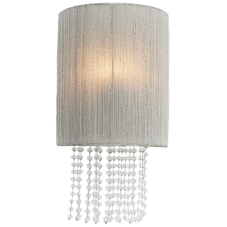 Image 1 Metropolitan Crystal Reign 2-Light 9.75-in Polished Nickel Wall Sconce