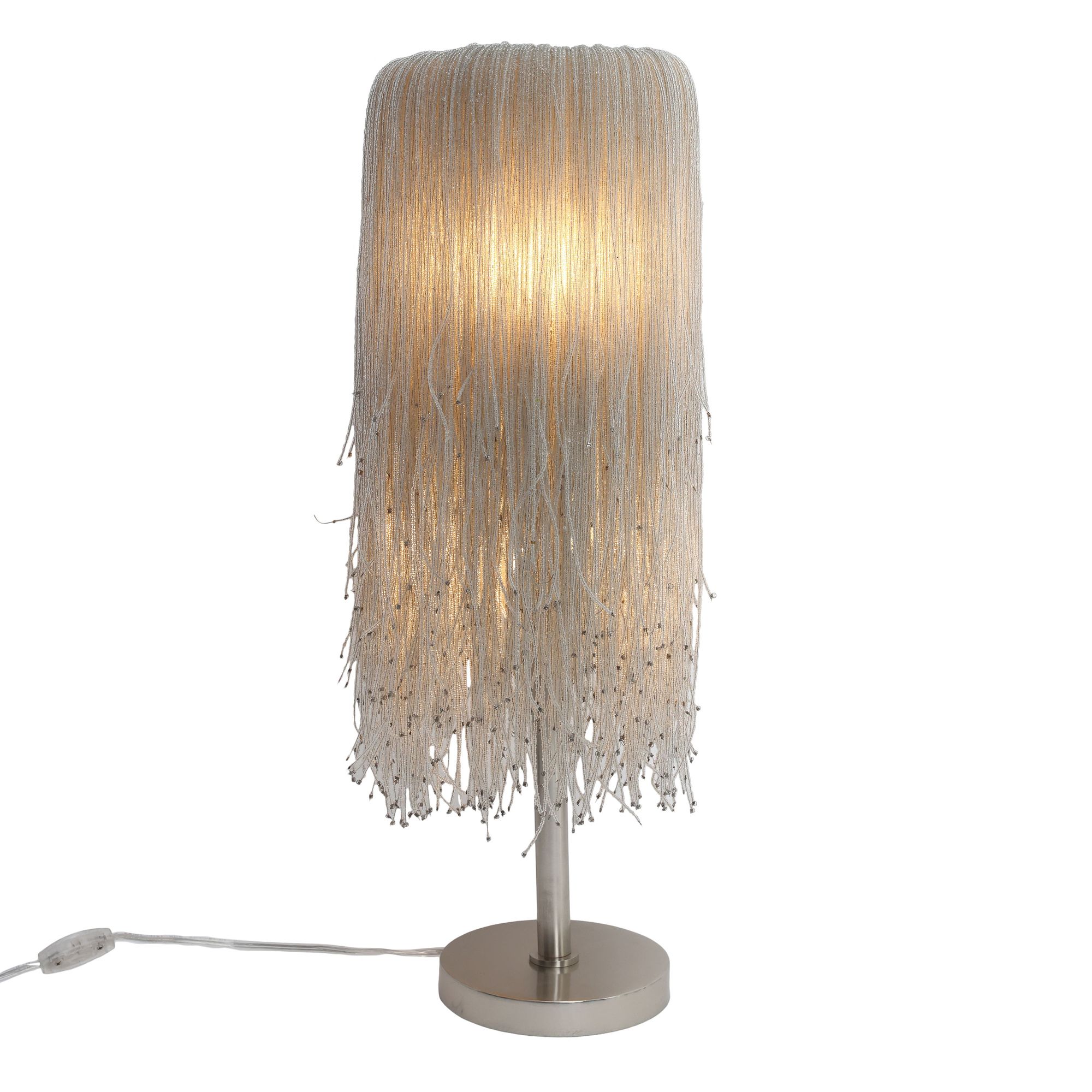 Image 4 Metropolitan Crystal Reign 2-Lt 9.5-in Nickel Table Lamp with Crystal more views