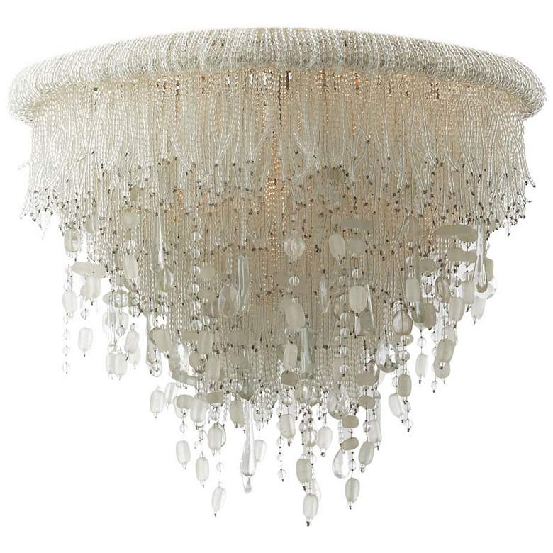 Image 1 Metropolitan Crystal Reign 3-Light 19-in Polished Nickel Flush Mount