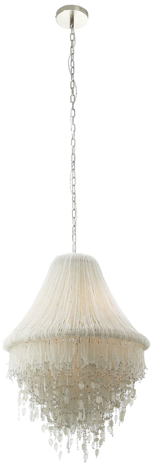 Image 2 Metropolitan Crystal Reign 5-Light 22.75-in Nickel Pendant with Crystal more views
