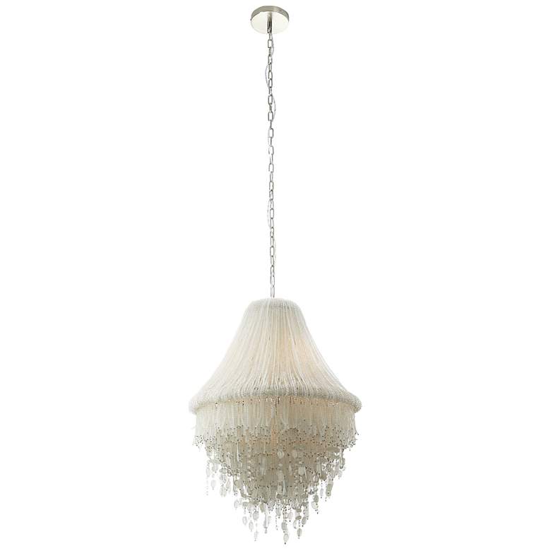 Image 2 Metropolitan Crystal Reign 5-Light 22.75-in Polished Nickel Pendant more views