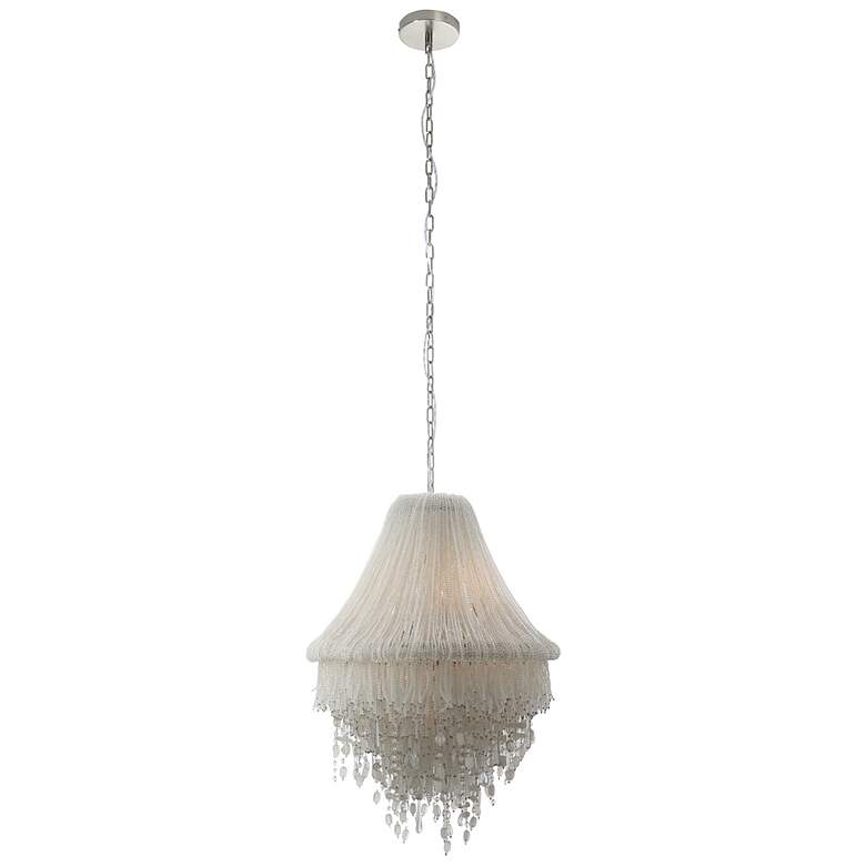 Image 4 Metropolitan Crystal Reign 5-Light 22.75-in Polished Nickel Pendant more views