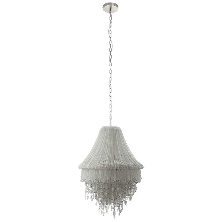 Image 5 Metropolitan Crystal Reign 5-Light 22.75-in Polished Nickel Pendant more views