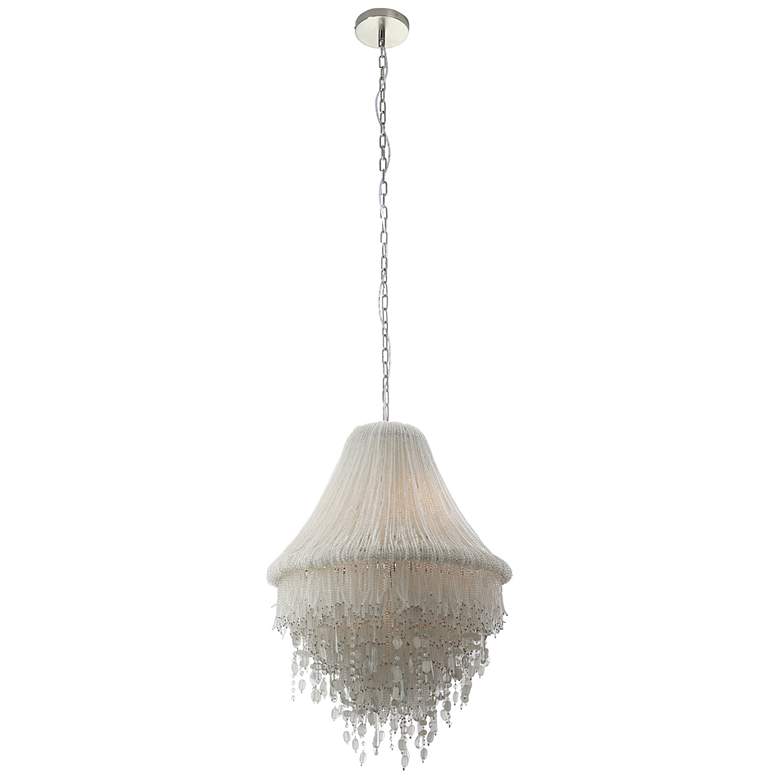 Image 6 Metropolitan Crystal Reign 5-Light 22.75-in Polished Nickel Pendant more views