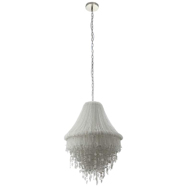 Image 7 Metropolitan Crystal Reign 5-Light 22.75-in Polished Nickel Pendant more views