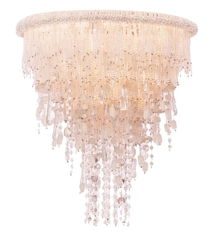 Image 2 Metropolitan Crystal Reign 6-Light 30.5-in Nickel Flush Mount with Crystal more views