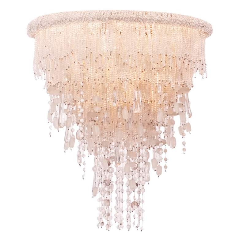 Image 2 Metropolitan Crystal Reign 6-Light 30.5-in Polished Nickel Flush Mount more views