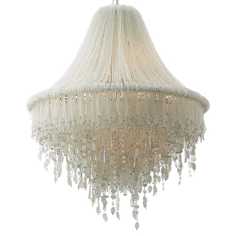 Image 2 Metropolitan Crystal Reign 7-Light 28.25-in Polished Nickel Pendant more views