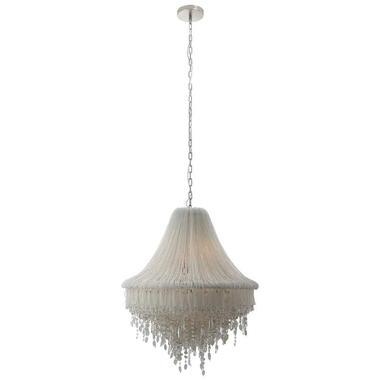 Image 4 Metropolitan Crystal Reign 7-Light 28.25-in Polished Nickel Pendant more views