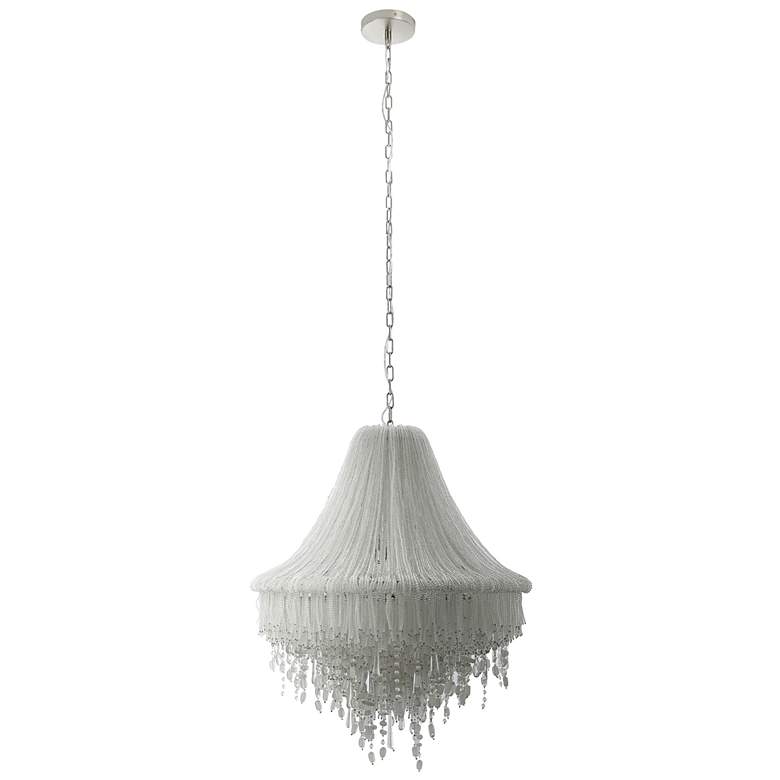 Image 5 Metropolitan Crystal Reign 7-Light 28.25-in Polished Nickel Pendant more views