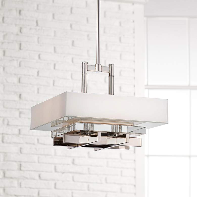 Image 1 Metropolitan Eden Roe 18" Wide 4-Light Nickel Pendant