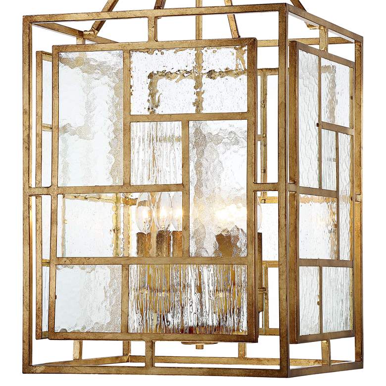 Image 3 Metropolitan Edgemont Park 18" Wide 6-Light Gold Leaf Lantern Pendant more views