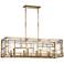 Metropolitan Edgemont Park 41" Gold Leaf Linear Rectangular Pendant