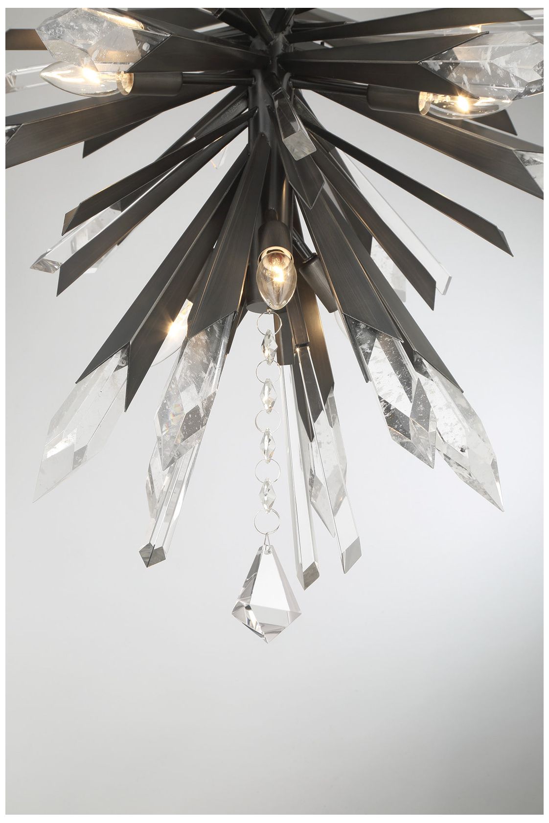 Image 5 Metropolitan Elsa 12-Light 26.25-in Midnight Graphite Pendant with Accents more views