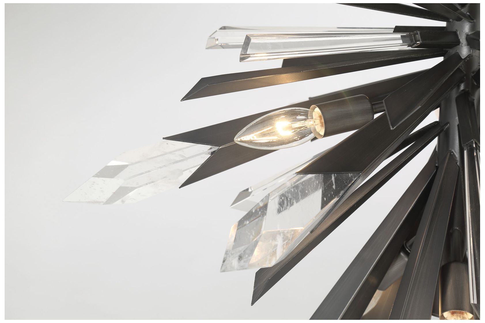 Image 7 Metropolitan Elsa 12-Light 26.25-in Midnight Graphite Pendant with Accents more views