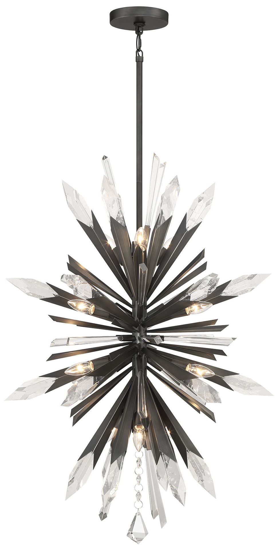 Metropolitan Elsa 12-Light 26.25-in Midnight Graphite Pendant with Accents