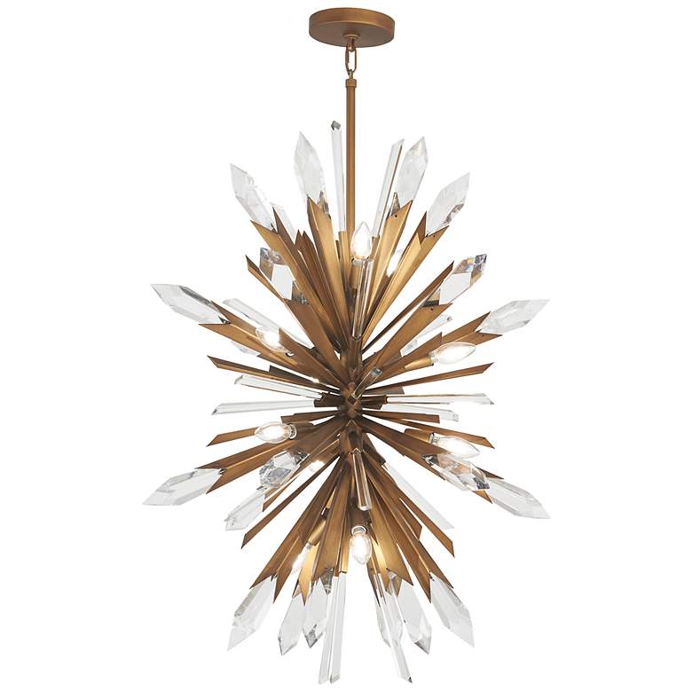 Image 1 Metropolitan Elsa 12-Light 26.25-in Painted Gold Pendant