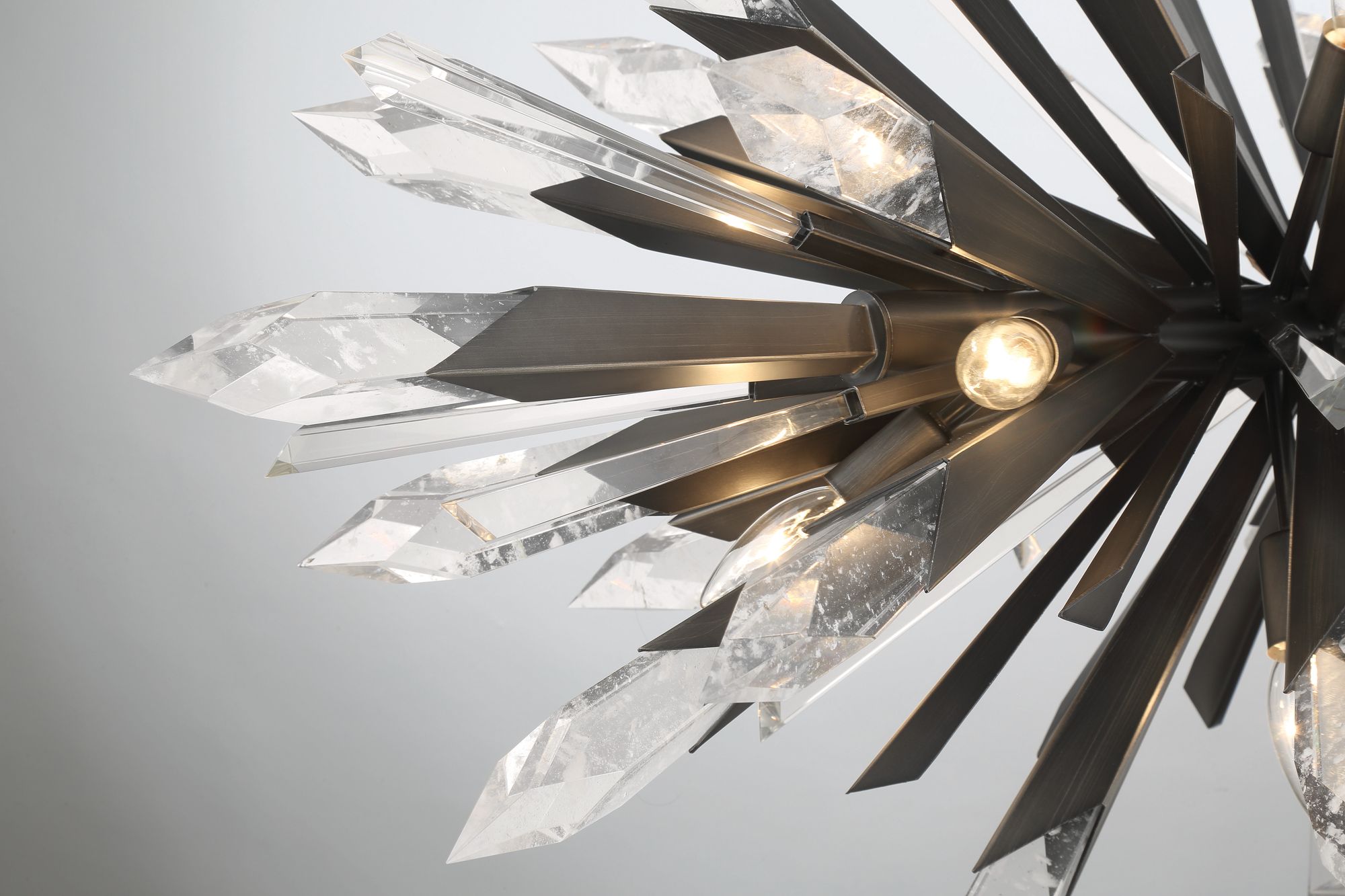 Image 3 Metropolitan Elsa 12-Light 41.88-in Midnight Graphite Pendant with Accents more views