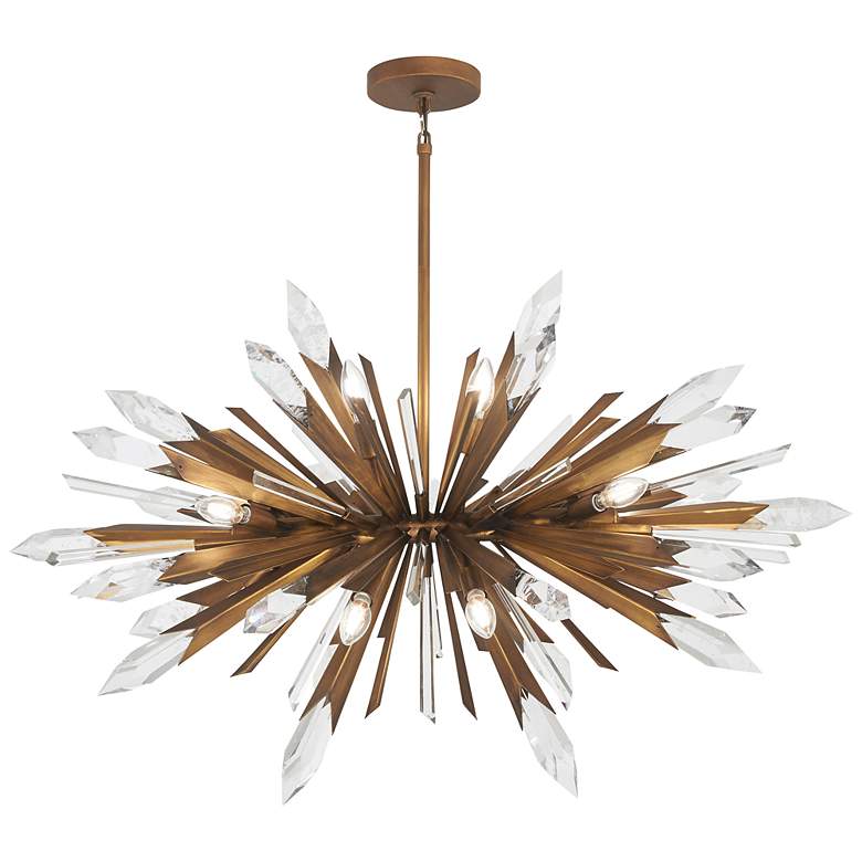 Image 2 Metropolitan Elsa 12-Light 41.88-in Painted Gold Pendant