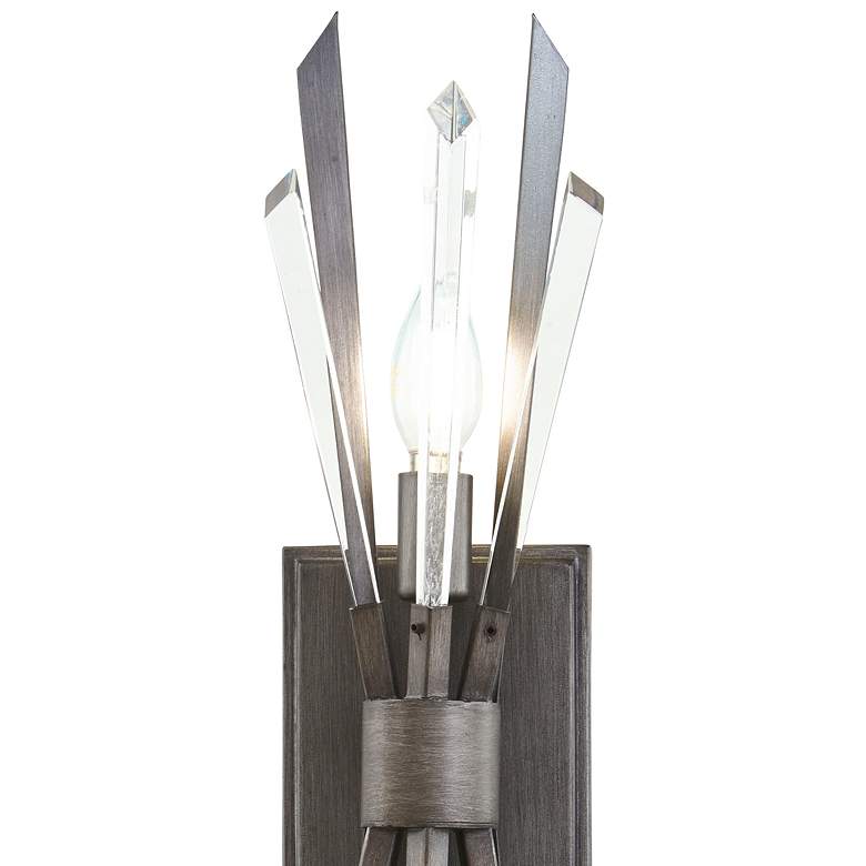 Image 2 Metropolitan Elsa 2-Light 7-in Midnight Graphite Wall Sconce with Shade more views