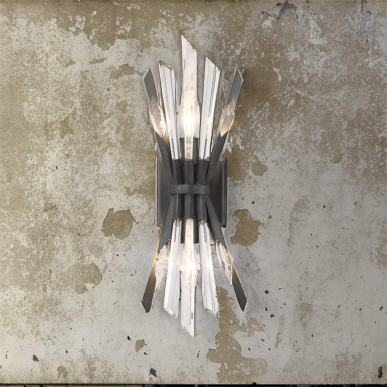 Image 1 Metropolitan Elsa 2-Light Midnight Graphite Wall Sconce