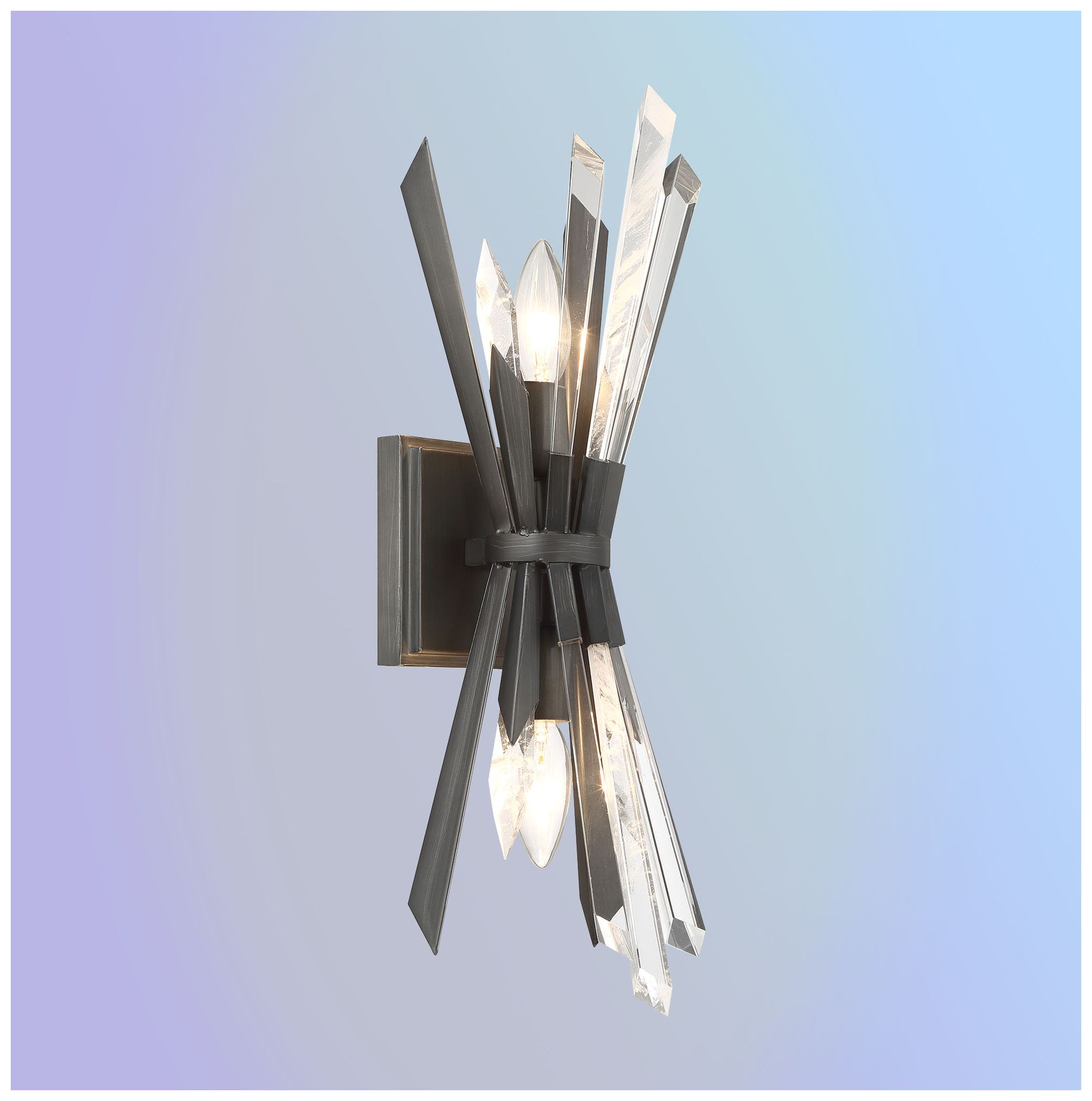 Image 3 Metropolitan Elsa 2-Light Midnight Graphite Wall Sconce more views