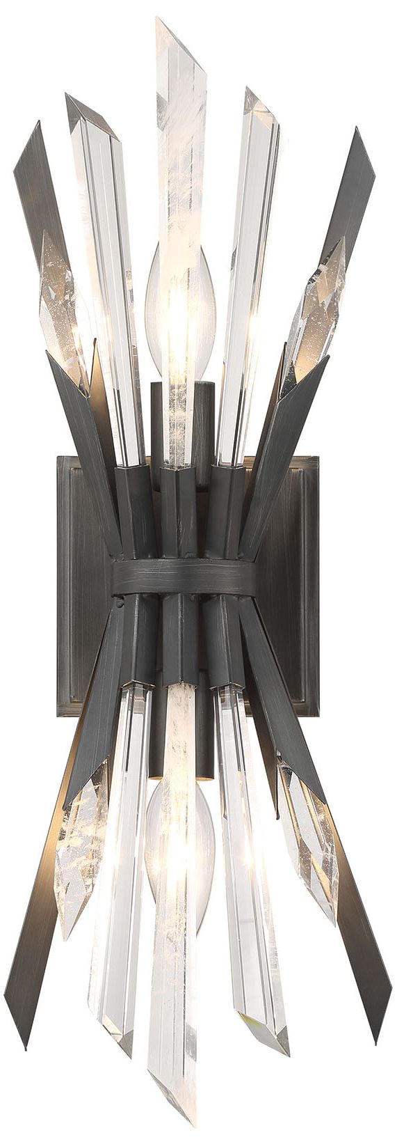 Image 4 Metropolitan Elsa 2-Light Midnight Graphite Wall Sconce more views