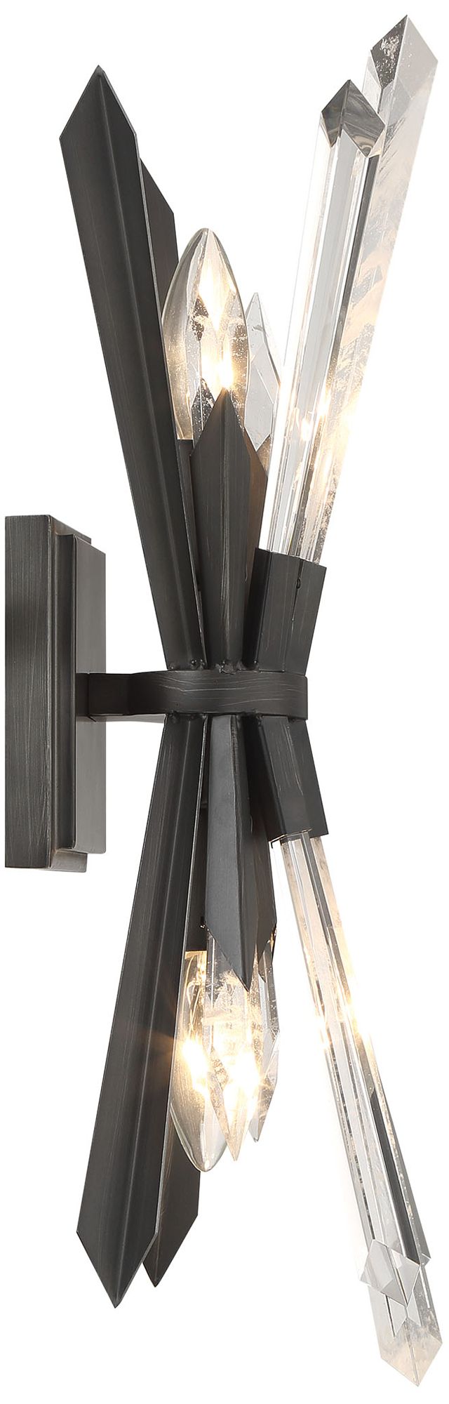 Image 6 Metropolitan Elsa 2-Light Midnight Graphite Wall Sconce more views
