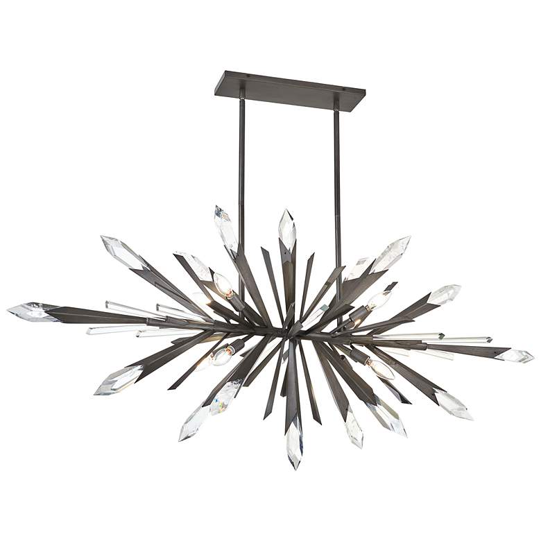Image 1 Metropolitan Elsa 8-Light 58.13-in Midnight Graphite Island Chandelier