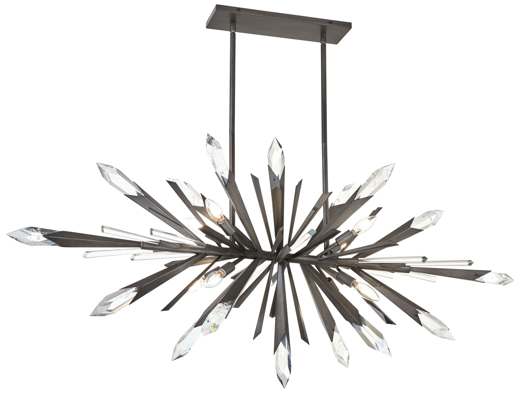Metropolitan Elsa 8-Light 58.13-in Midnight Graphite Linear Chandelier