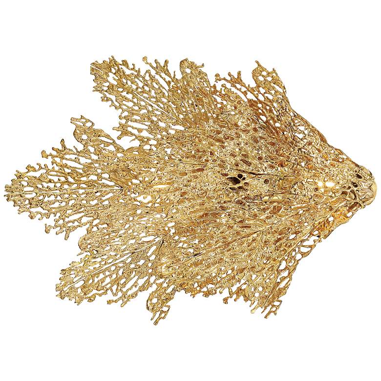 Image 3 Metropolitan Evergold 24 inch Wide 2-Light Gold Leaf LED Wall Sconce more views