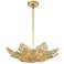 Metropolitan Evergold 24"W India Gold Leaf LED Pendant Light