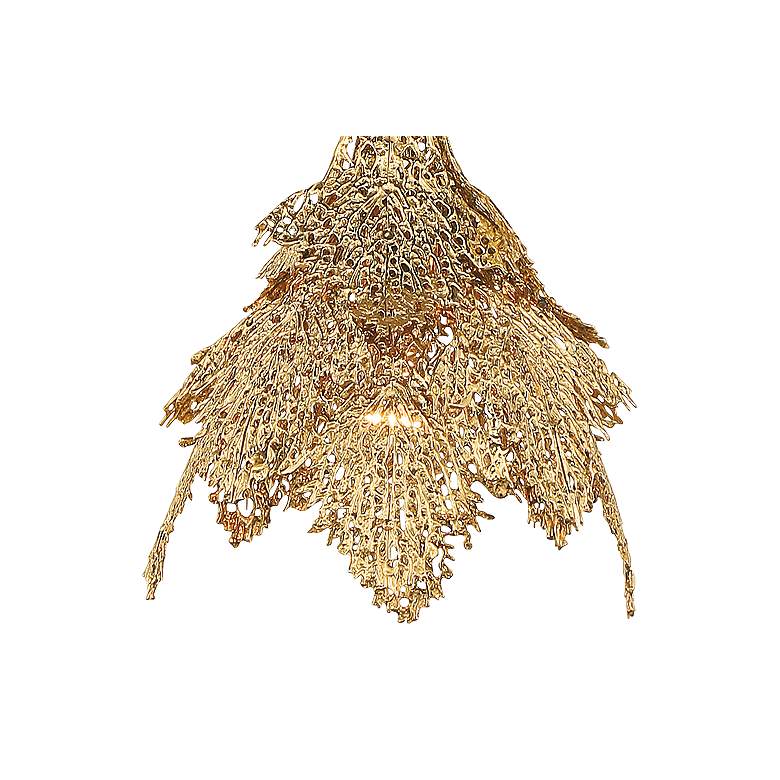 Image 3 Metropolitan Evergold 8"W India Gold Leaf Mini Pendant Light more views