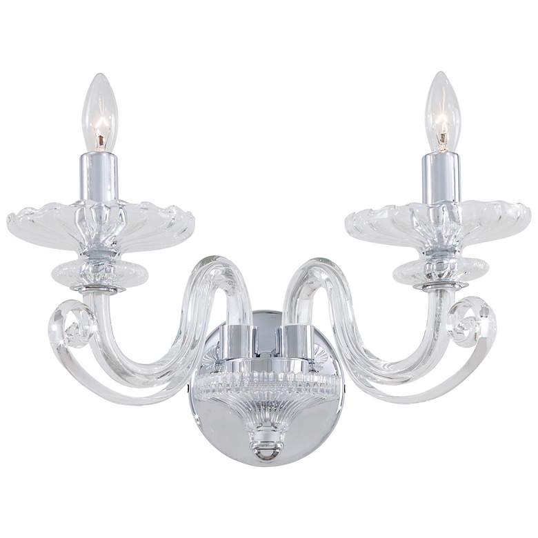 Image 1 Metropolitan Florida 12 3/4" Wide Chrome Wall Sconce