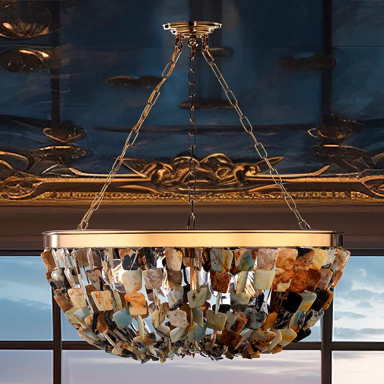 Image 1 Metropolitan Flotsam 8-Light 29.5-in Brass Pendan
