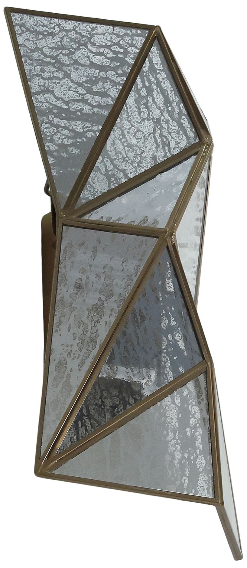 Image 7 Metropolitan Geo-Gem 2-Lt 9.25-in Artisan Brass Wall Sconce with Pane Glass more views