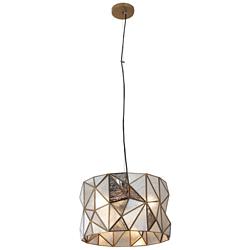 Metropolitan Geo-Gem 3-Light 19.25-in Artisan Brass Pendant