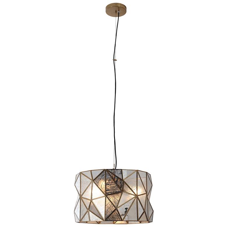 Image 4 Metropolitan Geo-Gem 3-Light 19.25-in Artisan Brass Pendant more views