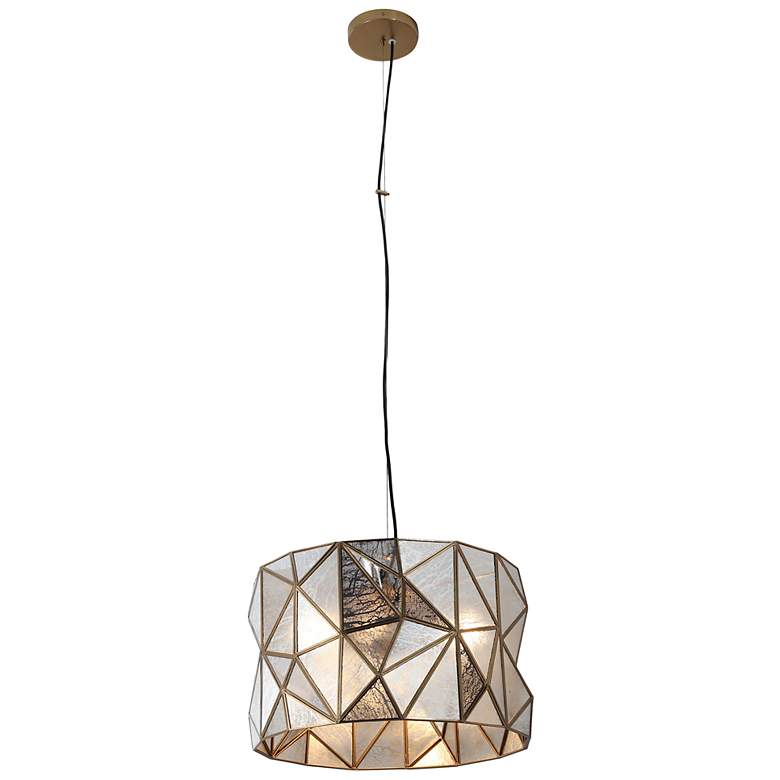 Image 6 Metropolitan Geo-Gem 3-Light 19.25-in Artisan Brass Pendant more views