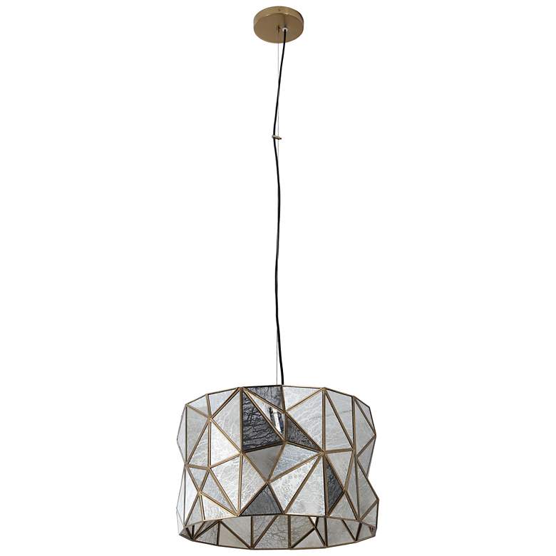 Image 7 Metropolitan Geo-Gem 3-Light 19.25-in Artisan Brass Pendant more views