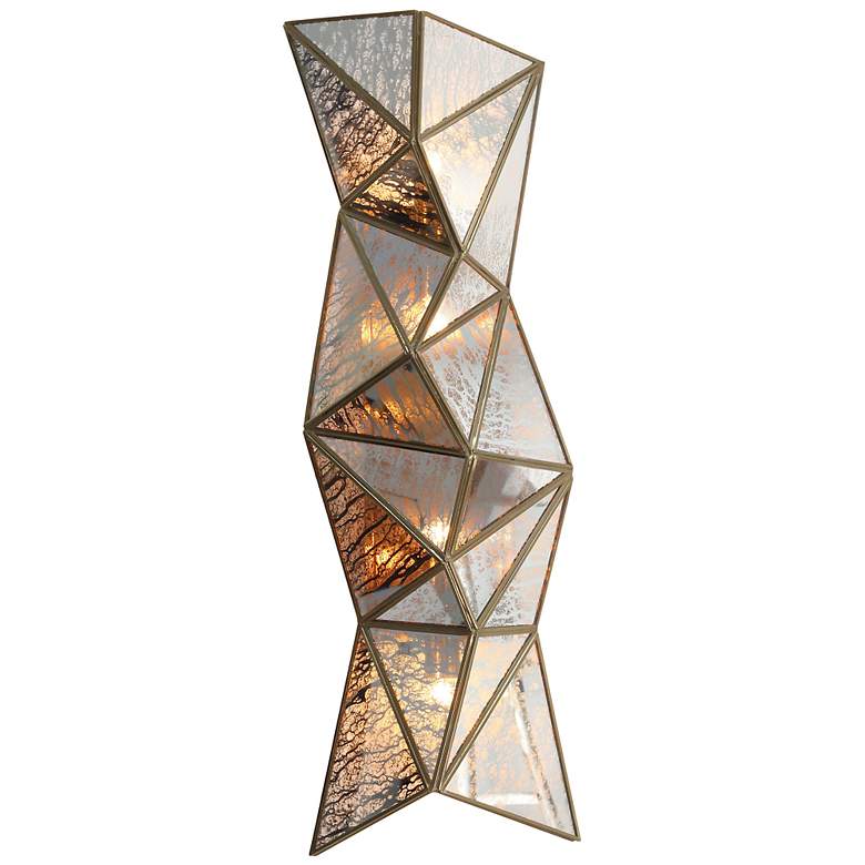 Image 1 Metropolitan Geo-Gem 4-Light 10-in Artisan Brass Wall Sconce